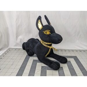 Egyptian Dog Plush Black Gold 8 Inch Tall Summit Collection Stuffed Animal Toy